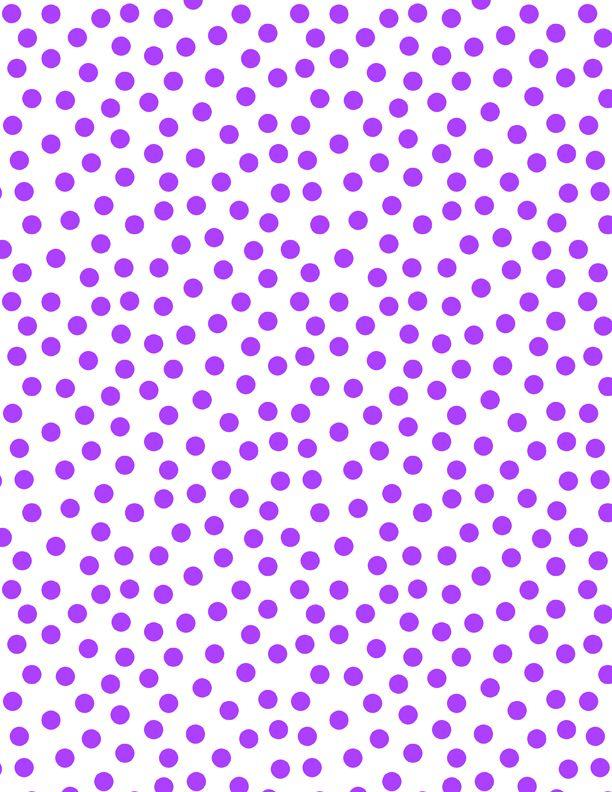On the Dot - White/Purple - 44" Wide - Wilmington - Kawartha Quilting and Sewing LTD.