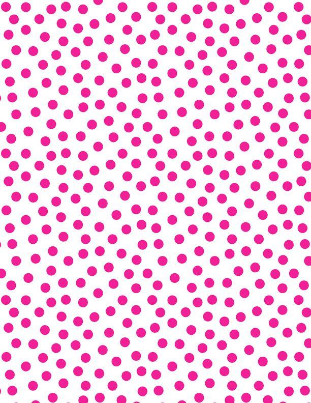 On the Dot - White/Pink - 44" Wide - Wilmington - Kawartha Quilting and Sewing LTD.