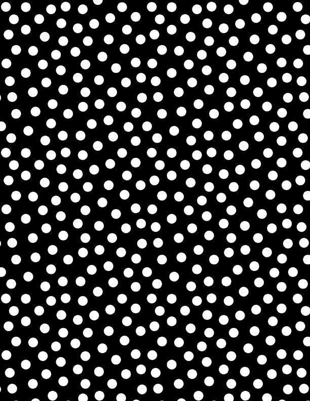 On the Dot - Black/White - 44" Wide - Wilmington - Kawartha Quilting and Sewing LTD.