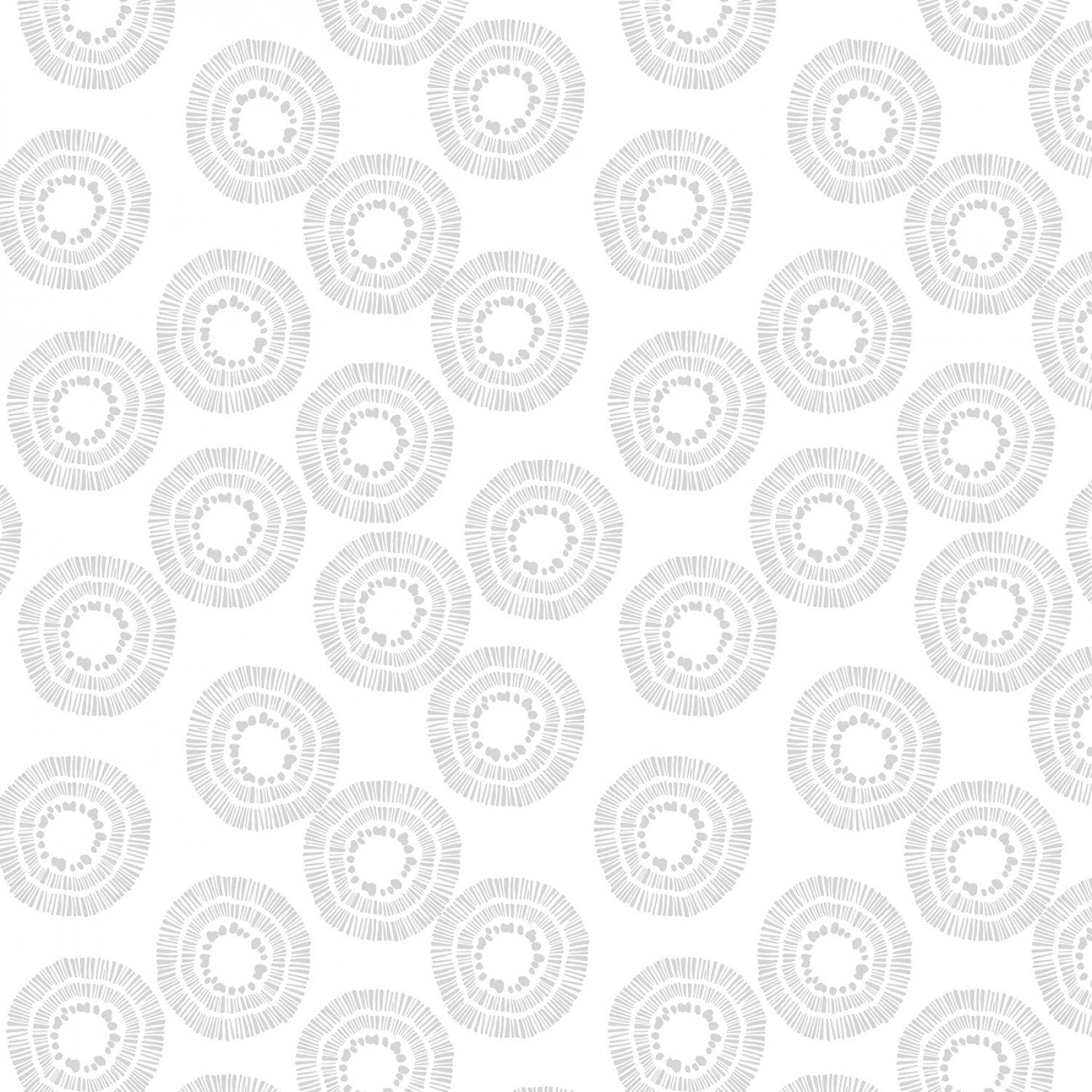 Circle Burst - White  - 108" Wide - Wilmington - Kawartha Quilting and Sewing LTD.