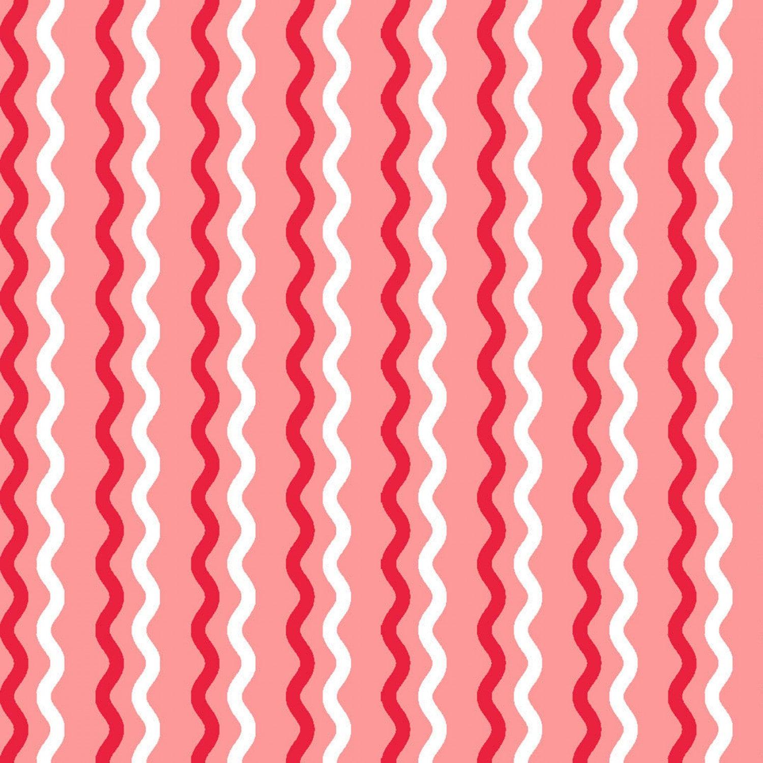 Wavy Stripe - Pink - 44" Wide - Kimberbell Basics - Kawartha Quilting and Sewing LTD.