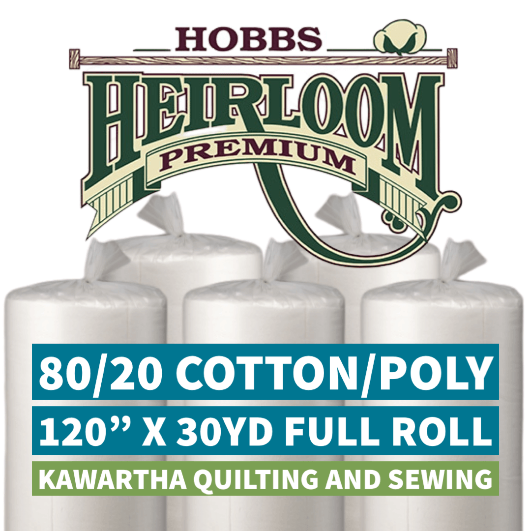 Hobbs Heirloom® Premium 80/20 Cotton/Poly Blend - 120" x 30yds. Roll - Kawartha Quilting and Sewing LTD.