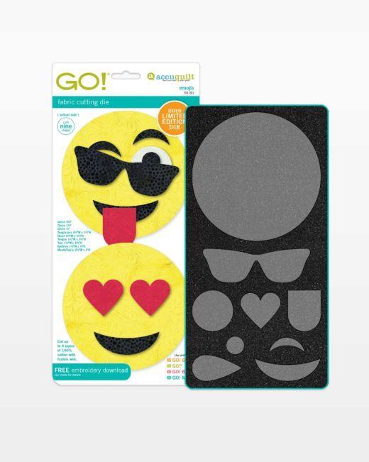 GO! Emojis Limited Edition Die - Kawartha Quilting and Sewing LTD.