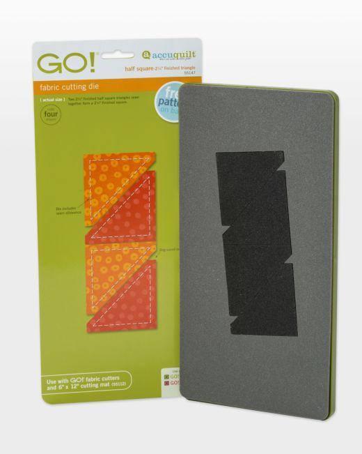 GO! Half Square Triangle - 2 1/4" Finished Square Die - Kawartha Quilting and Sewing LTD.