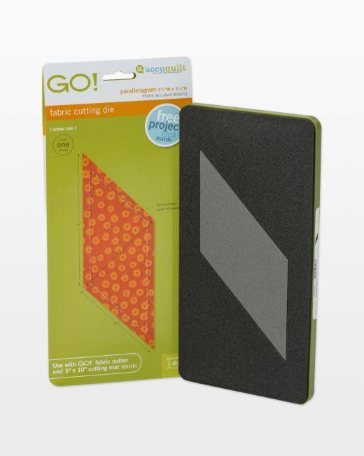 GO! Parallelogram 45° - 3 11/16" x 4 15/16" Sides (3" x 4 1/4") Die - Kawartha Quilting and Sewing LTD.