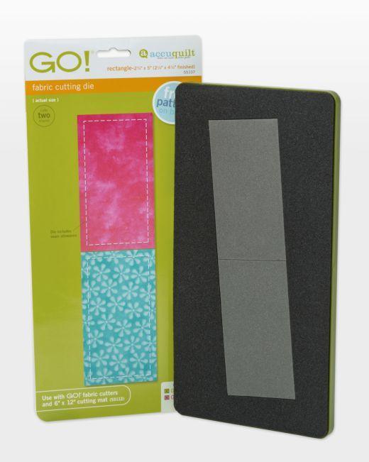 GO! Rectangle - 2 3/4" x 5" (2 1/4" x 4 1/2" Finished) Die - Kawartha Quilting and Sewing LTD.