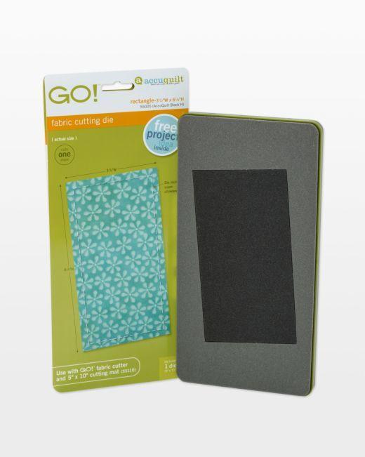 GO! Rectangle - 3 1/2" x 6 1/2" (3" x 6" Finished) Die - Kawartha Quilting and Sewing LTD.