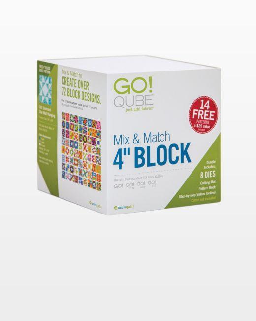 GO! Qube Mix & Match 4" Block - Kawartha Quilting and Sewing LTD.