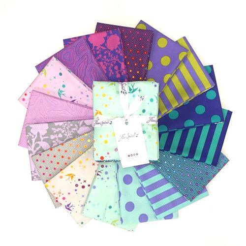 Peacock - Tula Pink True Colors - Fat Quarter Bundle - 16 Pieces - FreeSpirit Fabrics - Kawartha Quilting and Sewing LTD.