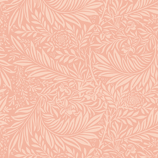 Fleur Nouveau - Foliage Orange  - 44" Wide - Andover Fabrics