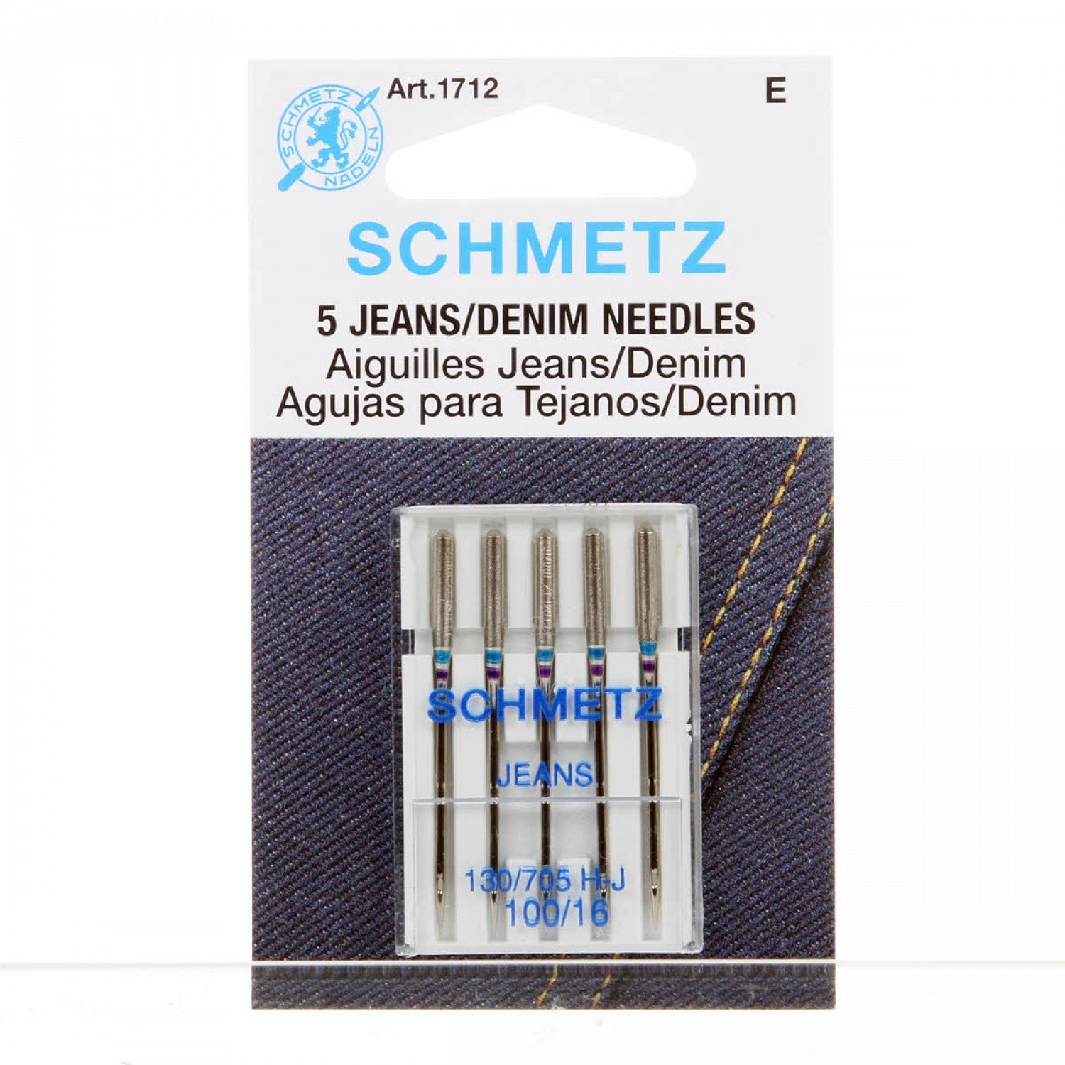 Schmetz Denim Needle - 100/16 - 1 Package of 5 Needles