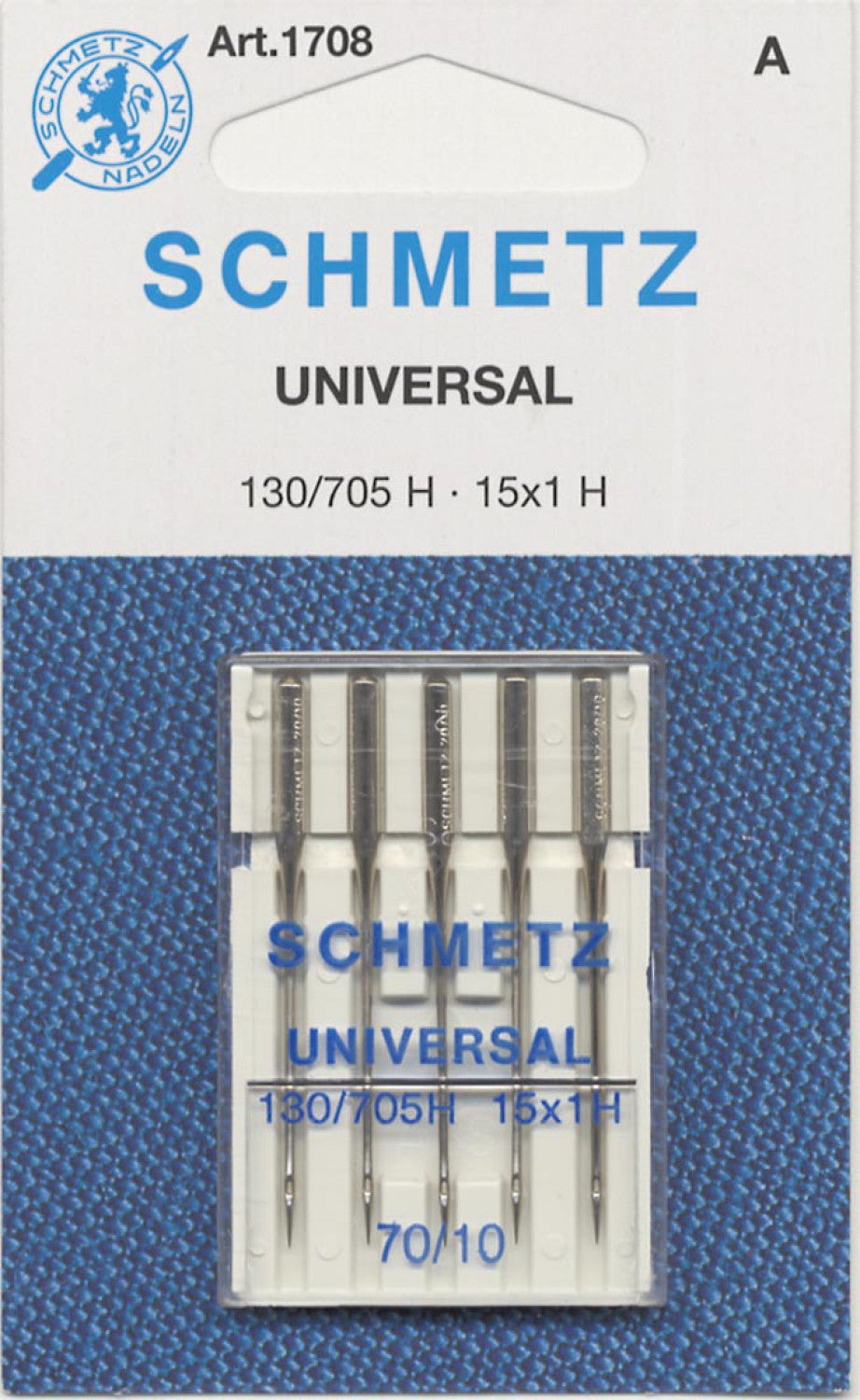 Schmetz Universal Needle - Size 70/10 - 1 Package of 5 Needles