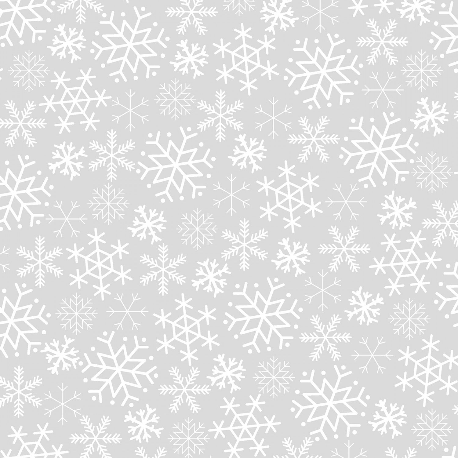 Cup of Cheer - Grey Snowflakes - 44" Wide - Kimberbell