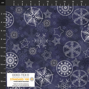 Frosty Snowflake - 4590-600 - 44" Wide - Stof