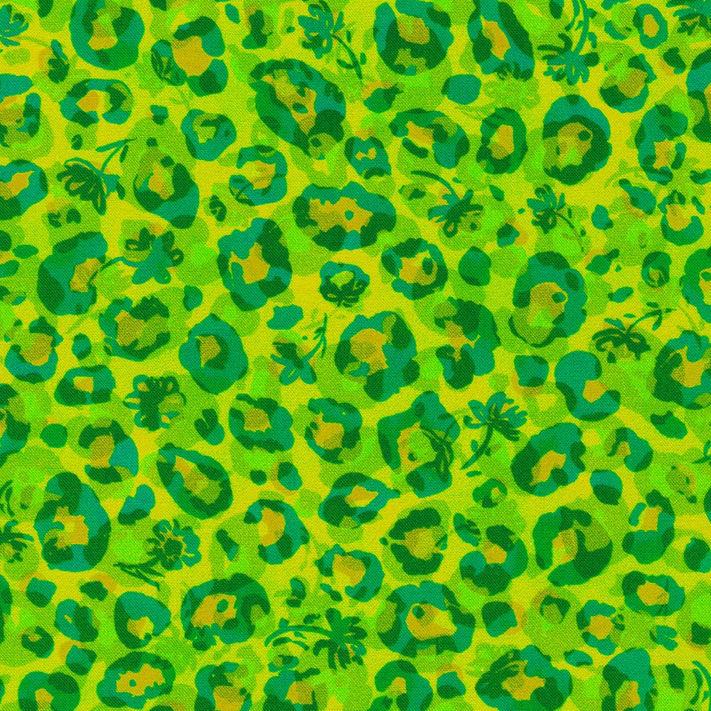 Midnight in the Jungle - Moss - 44" Wide - Robert Kaufman