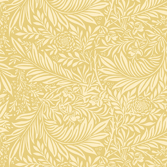 Fleur Nouveau - Foliage Yellow  - 44" Wide - Andover Fabrics