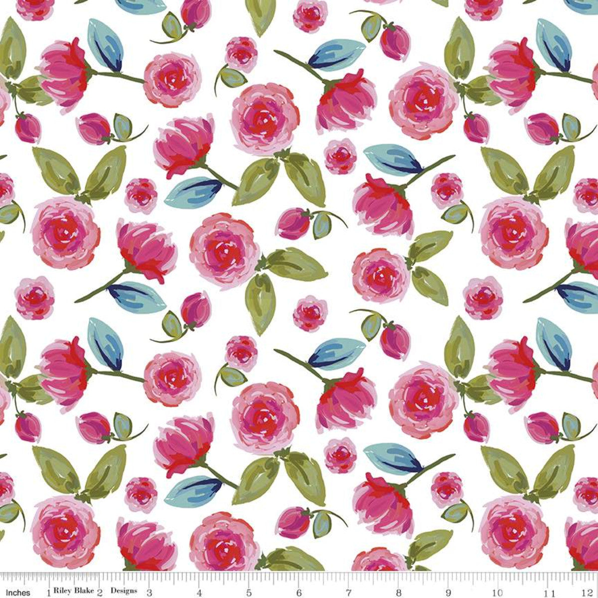 Blissful Blooms - Floral White - 44" Wide - Riley Blake Designs