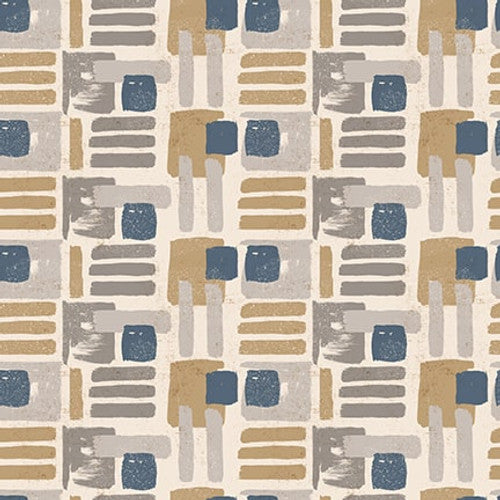 Modern Abstractions - Abstract Geo Ivory - 44" Wide - Blank Quilting