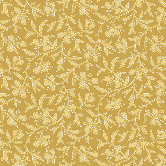 Fleur Nouveau - Vine Yellow - 44" Wide - Andover Fabrics