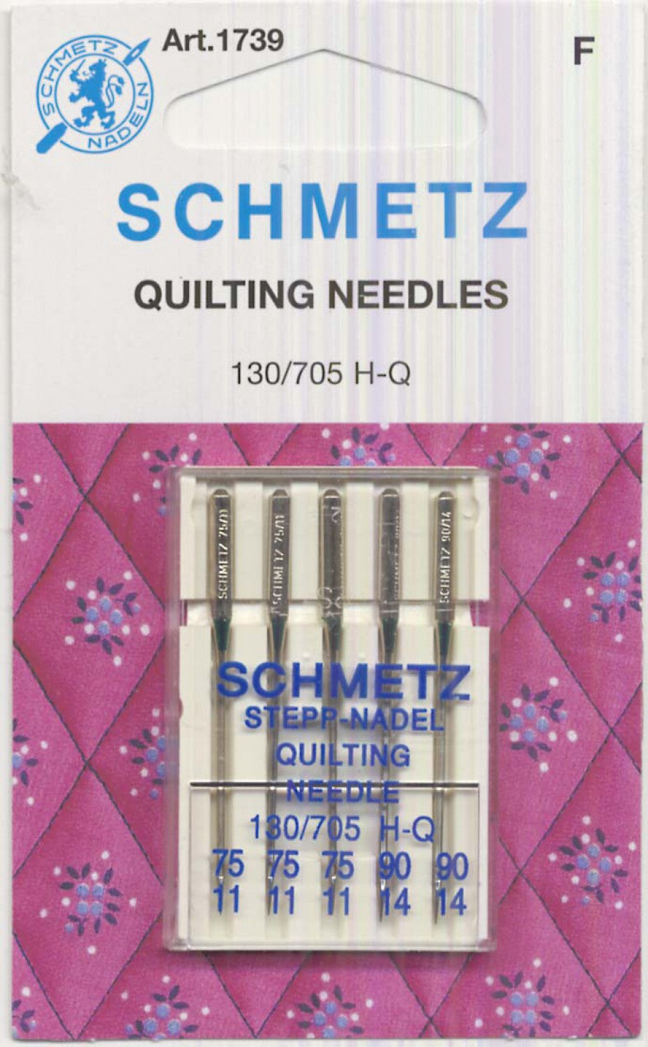 Schmetz Quilting Needle - 75/11 & 90/14 - 1 Package of 5 Needles