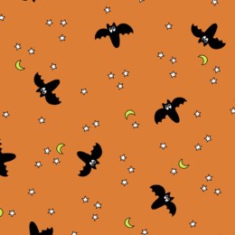 Hocus Pocus - Bats Pumpkin - 44" Wide - Andover Fabrics
