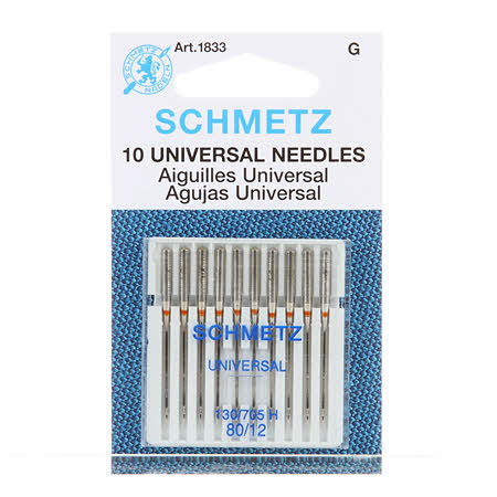 Schmetz Universal Needle - Size 80/12 - 1 Package of 10 Needles