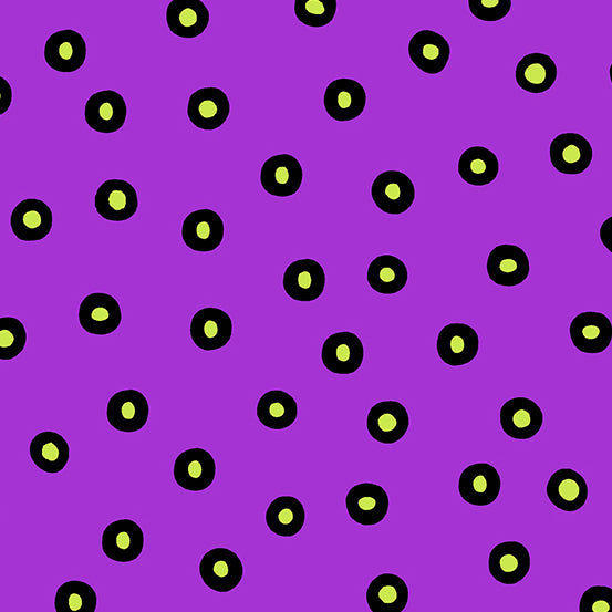 Hocus Pocus - Eyes Ultra Violet - 44" Wide - Andover Fabrics