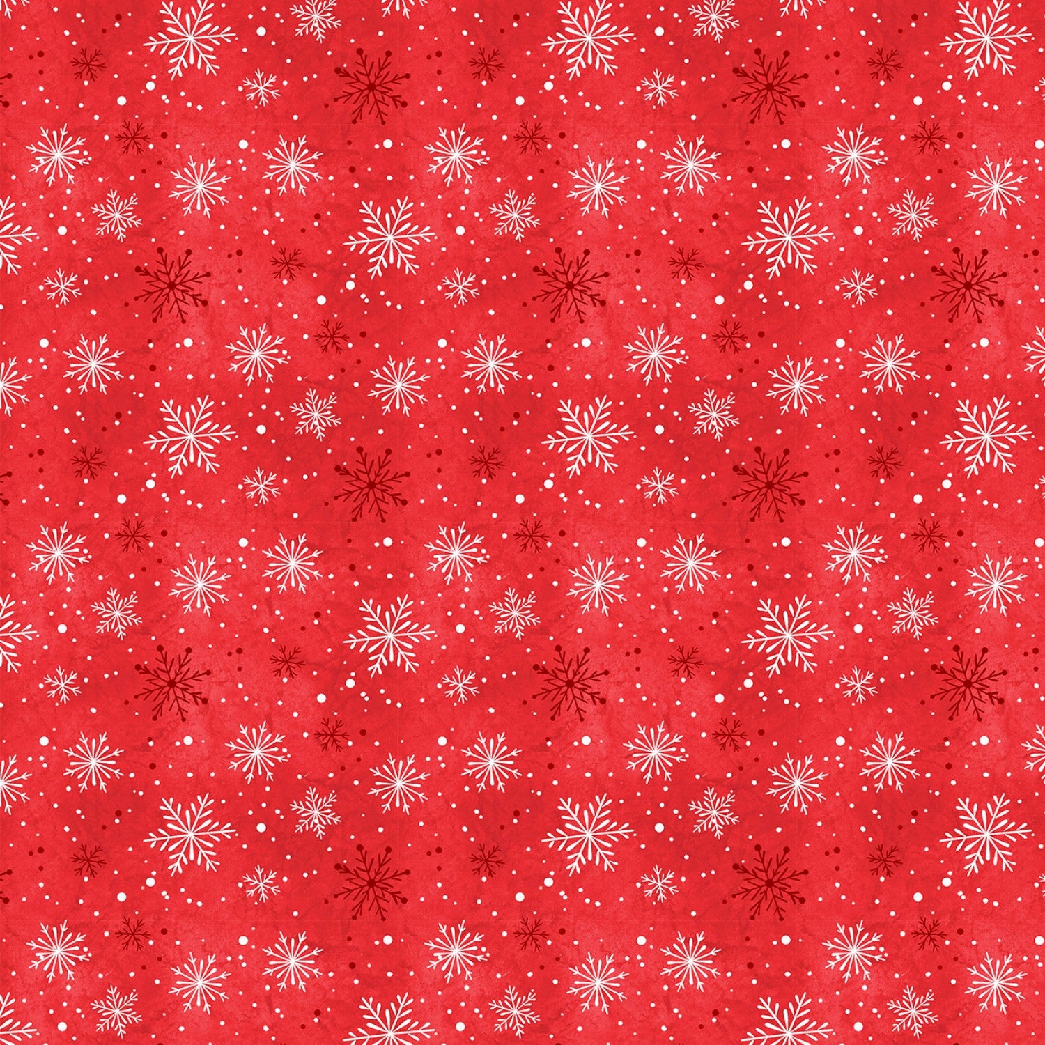 Frosty Merry-Mints - Red Snowflakes - 44" Wide - Wilmington