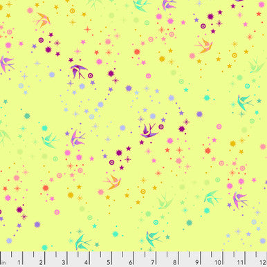 Fairy Dust by Tula Pink - Lime - 44" Wide - FreeSpirit