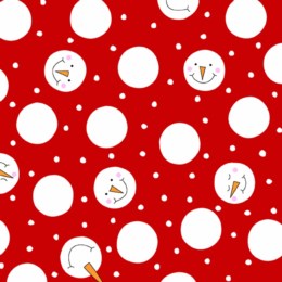 Things are Looking Up - Snowballs Red - 44" Wide - Andover Fabrics