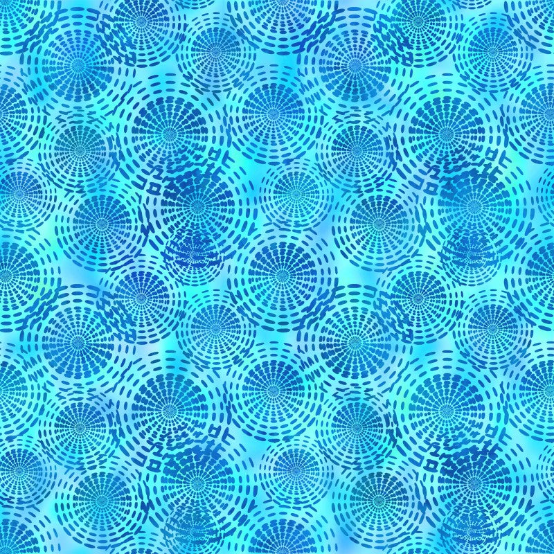 Dazzle - Circles Blue - 44" Wide - In The Beginning