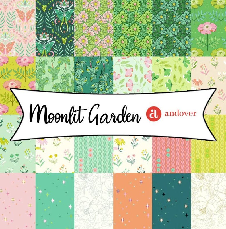 Moonlit Garden - Fat Quarter Bundle - 24 Pieces - Andover Fabrics