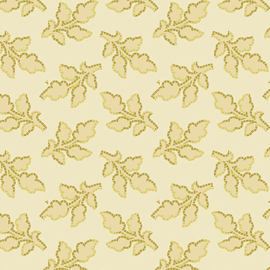 Frond - Yellow Leaf - 44" Wide - Andover Fabrics