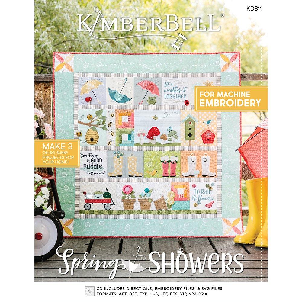 Spring Showers Quilt - Machine Embroidery CD - Kimberbell - Kawartha Quilting and Sewing LTD.