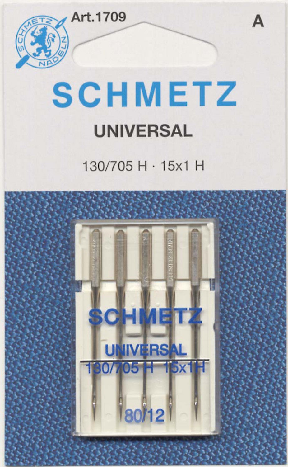 Schmetz Universal Needle - Size 80/12 - 1 Package of 5 Needles