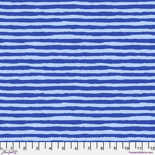 Comb Stripe by Kaffe Fassett - Blue - 44" Wide - FreeSpirit