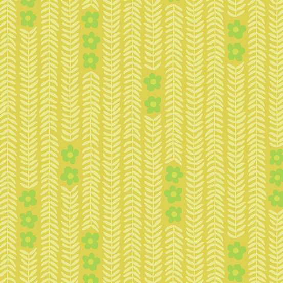 Moonlit Garden - Garland Citron - 44" Wide - Andover Fabrics