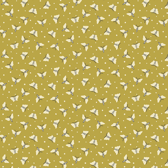 Frond - Yellow Butterfly - 44" Wide - Andover Fabrics