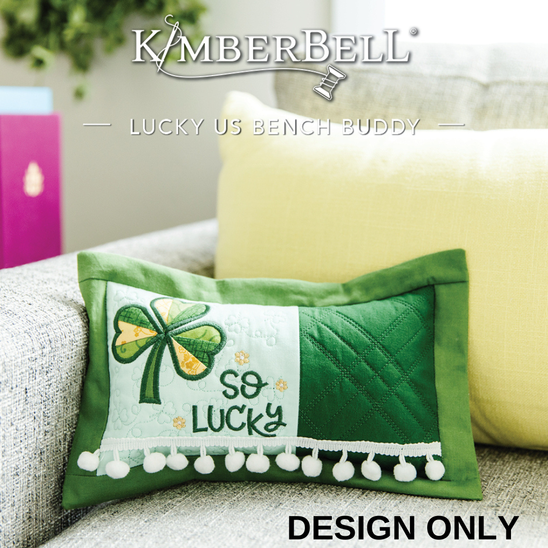 Kimberbell Dealer Digital Exclusive 2023: February - Lucky Us Bench Buddy Embroidery - Design Only