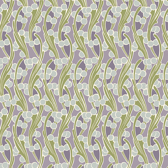 Fleur Nouveau - Seaweed Purple  - 44" Wide - Andover Fabrics
