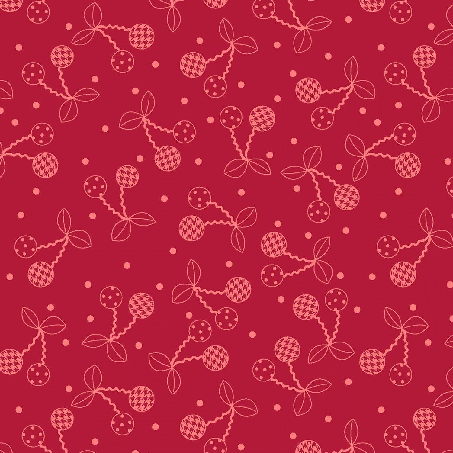 Cheerful Cherries - Pink/Red - 44" Wide - Kimberbell Basics - Kawartha Quilting and Sewing LTD.
