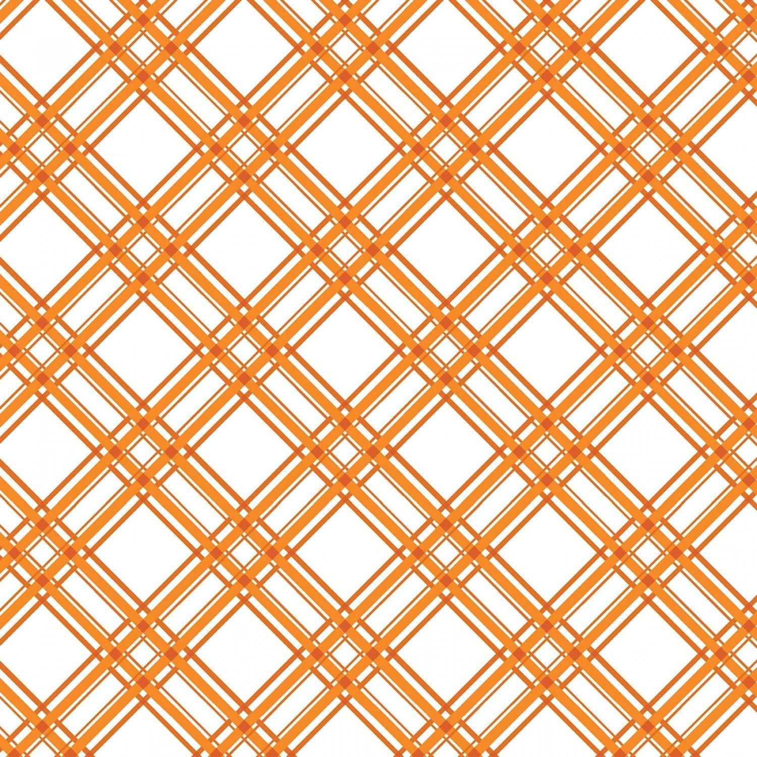 Diagonal Plaid - Orange - 44" Wide - Kimberbell Basics - Kawartha Quilting and Sewing LTD.