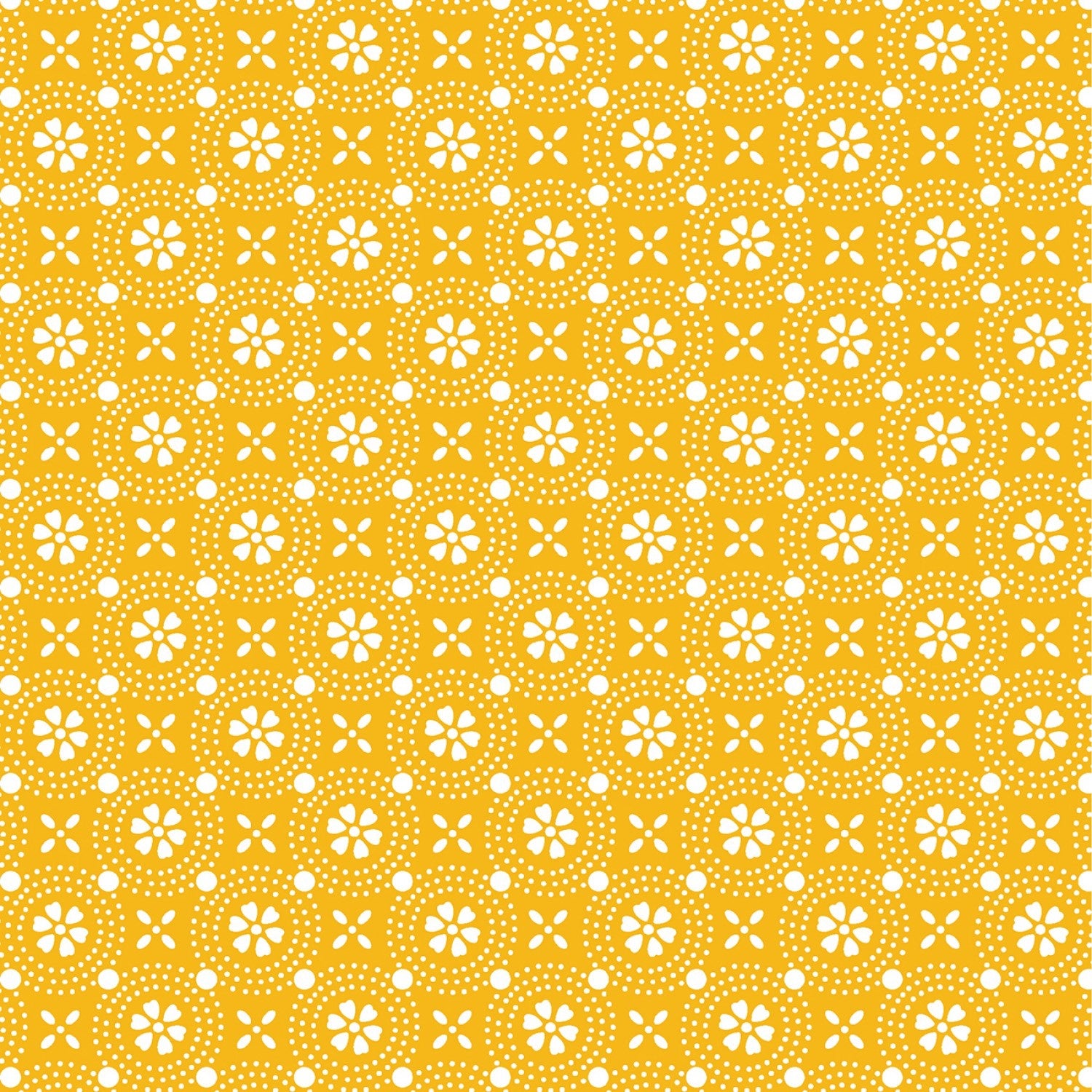 Dotted Circles - Yellow - 44" Wide - Kimberbell Basics - Kawartha Quilting and Sewing LTD.