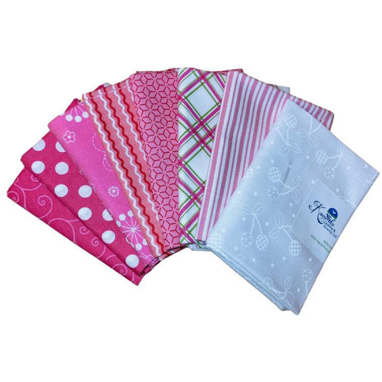 Fat Quarter Bundle - Pink - Bundle of 8 - Kimberbell Basics - Kawartha Quilting and Sewing LTD.
