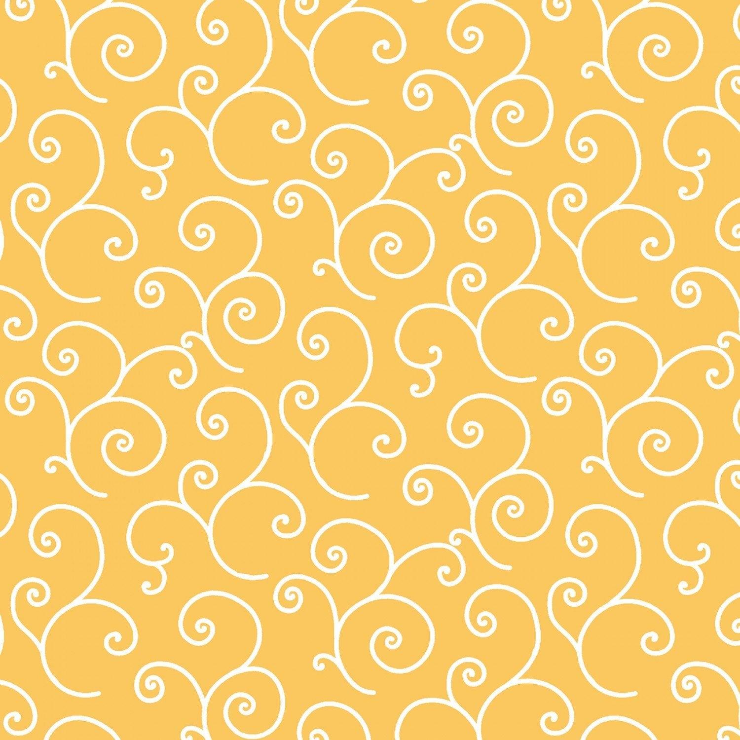 Scroll - Yellow - 44" Wide - Kimberbell Basics - Kawartha Quilting and Sewing LTD.
