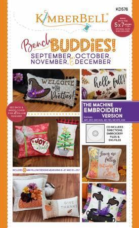 Bench Buddies! - September, October, November and December - Machine Embroidery CD - Kimberbell - Kawartha Quilting and Sewing LTD.