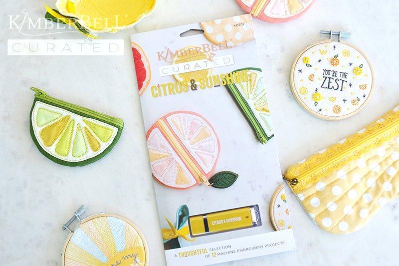Curated - Citrus & Sunshine - Machine Embroidery CD - Kimberbell - Kawartha Quilting and Sewing LTD.