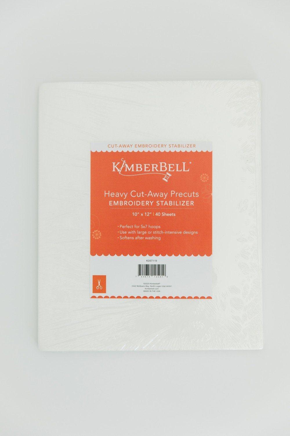 Cut-Away Stabilizer - Heavy - 12" x 10" Precuts - Package of 40 - Kimberbell - Kawartha Quilting and Sewing LTD.