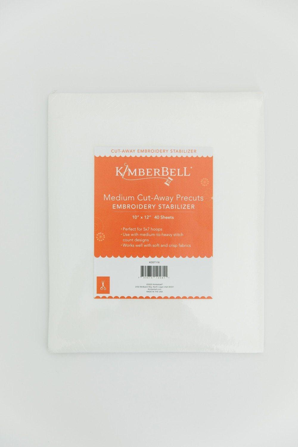 Cut-Away Stabilizer - Medium - 12" x 10" Precuts - Package of 40 - Kimberbell - Kawartha Quilting and Sewing LTD.