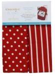 Dot & Stripes Tea Towels - Red - Set of 2 - Kimberbell - Kawartha Quilting and Sewing LTD.